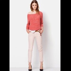 AEO•red chunky cropped sweater
